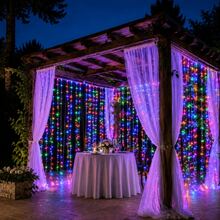 1PC 6-Meter/3-Meter Suitable For Party Atmosphere, Family Gatherings, Wedding Decoration, USB Plug For Home Room Decoration, LED Light String With Remote Control, Holiday Decor - USB Curtain Light - View 5