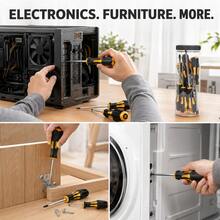 Multi‑Function 12‑In‑1 Screwdriver Set With Canned Storage Box, Magnetic Cross Flat Torx Bits, Portable Hand Repair Tool For Home Appliance Furniture Disassembly - Multi-color - View 10