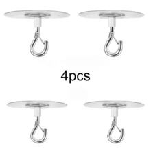6/4/2pcs Self-Adhesive Hooks, Heavy Duty Windproof Screw Hooks, Suitable For Outdoor Garden Flower Pot Hanging Rack - A - View 11