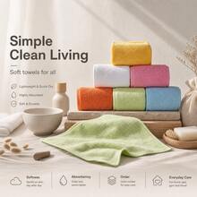 Face Towels 40/6/12/24pcs, Ultra Soft Skin-Friendly Facial Cloth, Suitable For Sensitive Skin, 10x10 Inch Small Size Face Towels, Reusable Washable Makeup Remover Cloth, Easy To Rinse Multi-Color Facial Cleansing Towels - Multicolor - View 5