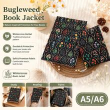 Vintage European Floral Bugleweed Pattern Book Jacket, Soft Fabric Durable Book Sleeve, Artistic Decorative Protective Jacket For Journals & Notebooks - Sets - View 2