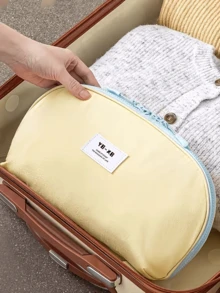 Tassel Velvet 3-In-1 Shell Bra Storage Bag/Color Block Bra Storage Bag/Travel & Commute Underwear Storage Bag/Multi-Layer Underwear Storage Bag/Dust-Proof Underwear & Socks Storage Bag/Private Clothing Storage Bag/Travel Storage Bag - Multicolor - View 4
