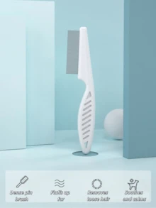 2-In-1 Pet Hair And Tear Stain Remover Brush - Stainless Steel Dog And Cat Flea Comb, Effectively Trims & Gently Removes Dull Fur And Fleas, Suitable For Dogs And Cats - Multicolor - View 9