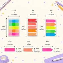 900pcs Colorful Sticky Note Index Tab Set, Writable Arrow Page Markers, Bookmark Labels, Portable Storage Box, Student Reading Notes Office Supplies - one-size - View 7