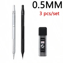 3pcs/Set Mechanical Pencil Set 0.5mm/0.7mm | Professional Drafting Pencil Kit For Writing, Drawing, Sketching | Smooth Writing & Break-Resistant Design,Durable, Office & School Use - Multiple Styles - View 13