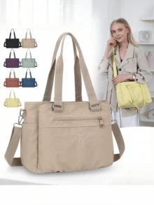 Urban Elegant Women's Handbag, Fashionable Minimalist Tote Bag, Casual Versatile Crossbody Bag, 7 Colors Available Suitable For Multiple Occasions With Long Shoulder Strap And Top Handle, Zipper Closure Multi-Pocket Design, Perfect For Daily Commute - Multicolor - View 4