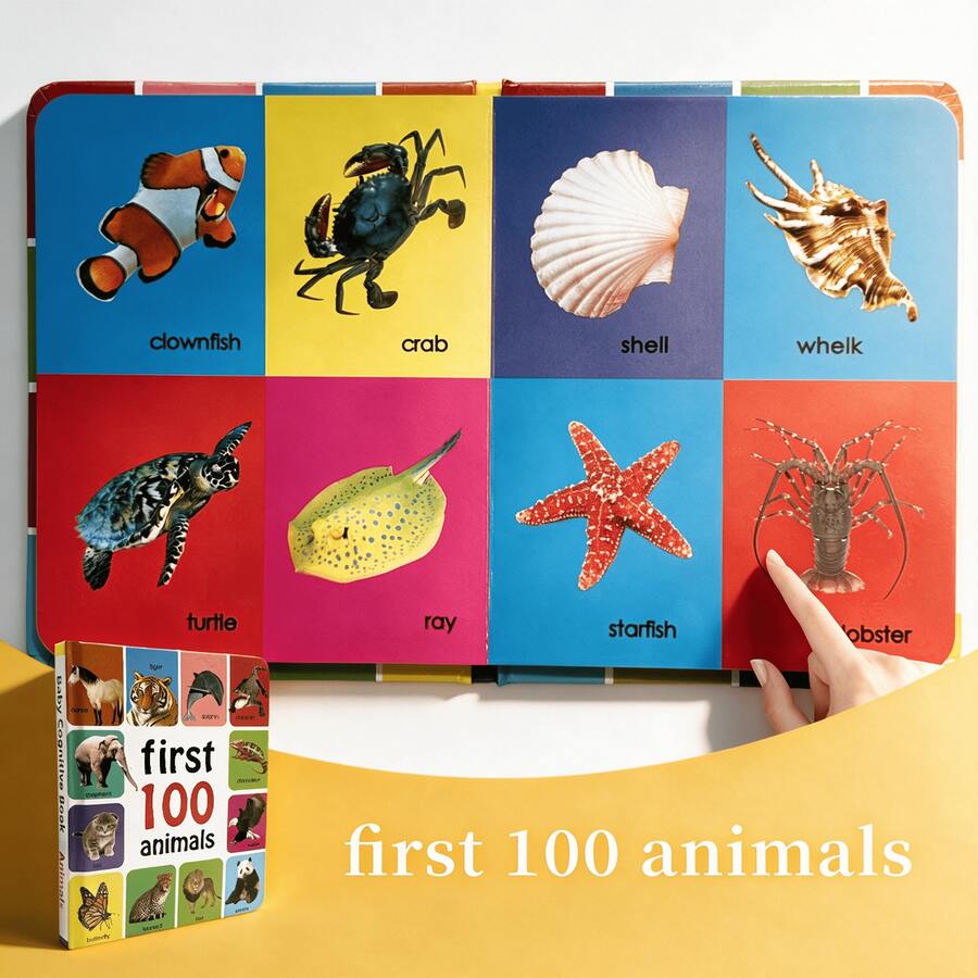 Vivid Animal Image Cognition Book, 26 Pages Educational Learning Reading Book For Daily Home Learning - Multicolor - View 1