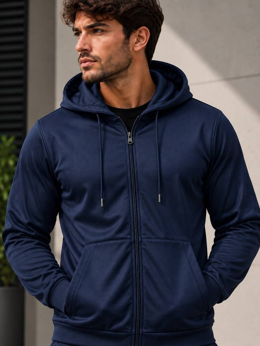 Men Shackets - Navy Blue - View 1