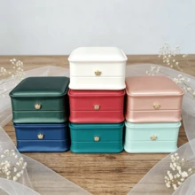 4pcs Vintage Crown PU Leather Anti-Scratch Jewelry Box Set, Soft Lining Necklace Display Box, Portable Travel Storage Box, Women's Birthday Anniversary Gift - Same Style, Multiple Colors - View 6