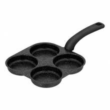 SOKANY Wajan Telur Anti Lengket 4-in-1, Besi Cor, Panas Merata, Aman untuk Mesin Cuci Piring, Untuk Pancake/Telur/Masakan Lainnya. - Hitam - View 11