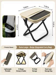 Folding Stool Set, Suitable For Various Terrains, Stable And Non-Slip On The Ground, Foldable And Easy To Store, Perfect For Forest Camping, Pond Fishing Or As Temporary Outdoor Seating - Multicolor - View 14