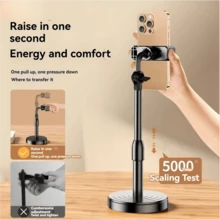 2/1pc Adjustable Rotating Phone Stand, Waterproof ABS Desktop Tripod For Live Streaming & Video, Stable Phone Holder With Replacement Parts, Gift Idea - Multicolor - View 11