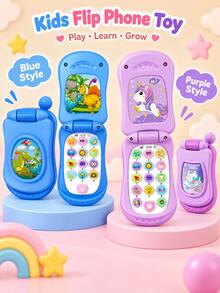 Children's Flip Phone Toy, CPC Multi-Function Early Education Toy, Built-In Nursery Rhymes And Simulated Calls, Animal Sound Sensory Development Toy, Suitable For Toddlers 12 Months And Above Boys And Girls - Add to Cart (priority Shipping) - View 17