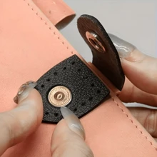 1pc/2pcs/4pcs/5pcs Artificial Leather Snap Fasteners, Sew-On DIY Handmade Buttons, Suitable For Wallets, Handbags, Phone Cases, Jackets, Notebooks And Clothing Sewing Zippers - Multicolor - View 10