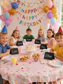 10pcs Mini Chalkboard Signs With Liquid Chalk Pens, For Baby Baptism Decoration - Small Tabletop Food Labels, Gender Reveal Party Baby Shower - Multicolor - View 2