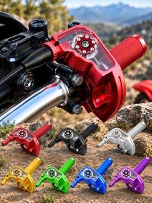 1 buah Gagang Gas Sepeda Motor, Gagang Gas Putar Cepat Paduan Aluminium CNC, Rakitan Gagang Gas Putar Cepat, Gagang Akselerator Universal yang Dapat Diatur dengan Jendela Transparan, Pegangan Bertekstur, Cocok untuk Sepeda Motor Trail, Sepeda Motor Mini, ATV, Skuter, Sepeda Motor Off-Road, Sepeda Motor Jalan Raya - A - View 2