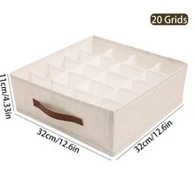 Fabric Underwear Drawer Organizer, Foldable Socks Bra Underpants Storage Box With Handle, Divided Lingerie Storage Container For Closet Bedroom - Multicolor - View 10