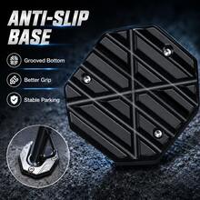 1pc Motorcycle Accessory Modified Side Stand Footrest Enlarged Base Anti-Slip Anti-Fall Auxiliary Foot Support Pad Universal For Scooters - A - View 4
