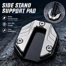 1pc Motorcycle Accessory Modified Side Stand Footrest Enlarged Base Anti-Slip Anti-Fall Auxiliary Foot Support Pad Universal For Scooters - A - View 2