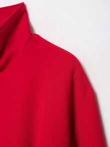 Mellowy Autumn New Women's European And American Style Minimalist Fashion Versatile Stand Collar Flight Jacket - Red - View 6