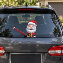 1pc Christmas Windshield Wiper Sticker, Santa Claus Snowman Reindeer Rear Window Decal, Creative Waving Wiper Car Decoration Sticker - Car Exterior Decals - View 4
