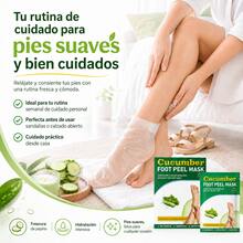 OUKEYA Mascarilla Exfoliante para Pies Aroma Pepino, 3 Pares, con Urea, Ácido Láctico, Ácido Glicólico, Glicerina y Niacinamida, para Pies Secos y Ásperos - 3 pares - Pepino - Ver 6