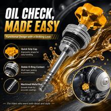 1pc Motorcycle Oil Dipstick GY6 Modified Oil Gauge Scooter Oil Cap Modification Accessory - A - View 8