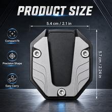 1pc Motorcycle Accessory Modified Side Stand Footrest Enlarged Base Anti-Slip Anti-Fall Auxiliary Foot Support Pad Universal For Scooters - A - View 3