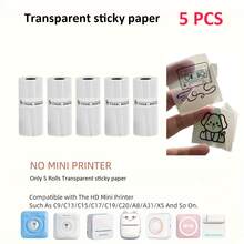 Portable Mini Thermal Adhesive Paper Ink-Free Self-Stick Sheets For Note-Taking, Office Work, Photography & Hand-Drawn Sketches, Available In White, Colored, Transparent & Laser Variants - View 46