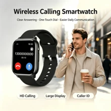 New Unisex Smartwatch - Wireless Calling/SMS Reminder/Multi Sport Mode/Remote Camera Control/Step Tracking, LED Flashlight, 1.83-Inch High-Definition Display Screen, The Best Gift For Friends And Family On Valentine's Day/Christmas/Halloween - View 4