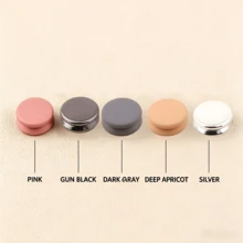 5 Pairs Seamless Magnetic Clothing Clips, Flat Round Snap Buttons, Suitable For Shirt Collar, Pants Cuff, Scarf, Headscarf, Multi-Color Strong Magnetic Quick Adjustment Styling, Sweater Fastener, Minimalist Wardrobe Accessory, DIY Clothing Decoration - A - View 13