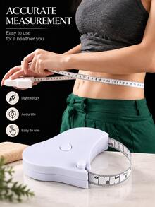 1 buah Pita Ukur Badan (150cm), Pita Ukur Tiga Lingkar untuk Kebugaran, Dapat Ditarik Otomatis, Untuk Mengukur Pinggang, Pinggul, Dada, Cocok untuk Memotong, Menjahit, Kebugaran dan Kegunaan Lainnya, Alat Ukur Pakaian yang Presisi - beraneka warna - View 1