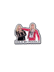 1pc American Retro Fun Bestie Badge "Holding My Poodle" Humorous Character Social Meme, Versatile Creative Badge Suitable For Denim Jackets, Hoodies And Bags - Multicolor - View 8