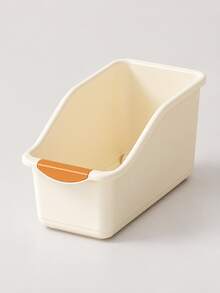 1pc Curved Design Storage Box - Heavy Duty Plastic Organizer, White Space-Saving Container, Suitable For Under Sink, Pantry And Cabinet Organization - For Cleaning Supplies, Household Essentials And Kitchen/Bathroom Storage, No Assembly Required - Multicolor - View 13
