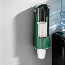 Disposable Cup Holder Automatic Dispenser, Water Cup Paper Cup No-Drill Water Dispenser Storage Rack, Wall-Mounted For Home - A - View 10