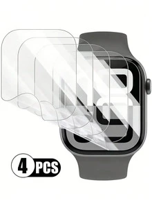 4pcs/Pack New Apple Watch 10th Gen Screen Protector, Transparent TPU Hydrogel Soft Film, Fit For 38/40/41/42/44/45/49mm Apple Watch Ultra/SE/8/7/6/5/4/3/2/1 - Transparent 4PCS - View 27
