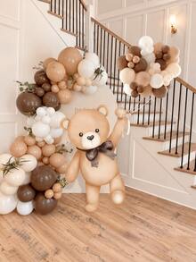 Brown Bear Baby Shower Decoration Hollow Stand, 31 Inch Bear Cardboard ...