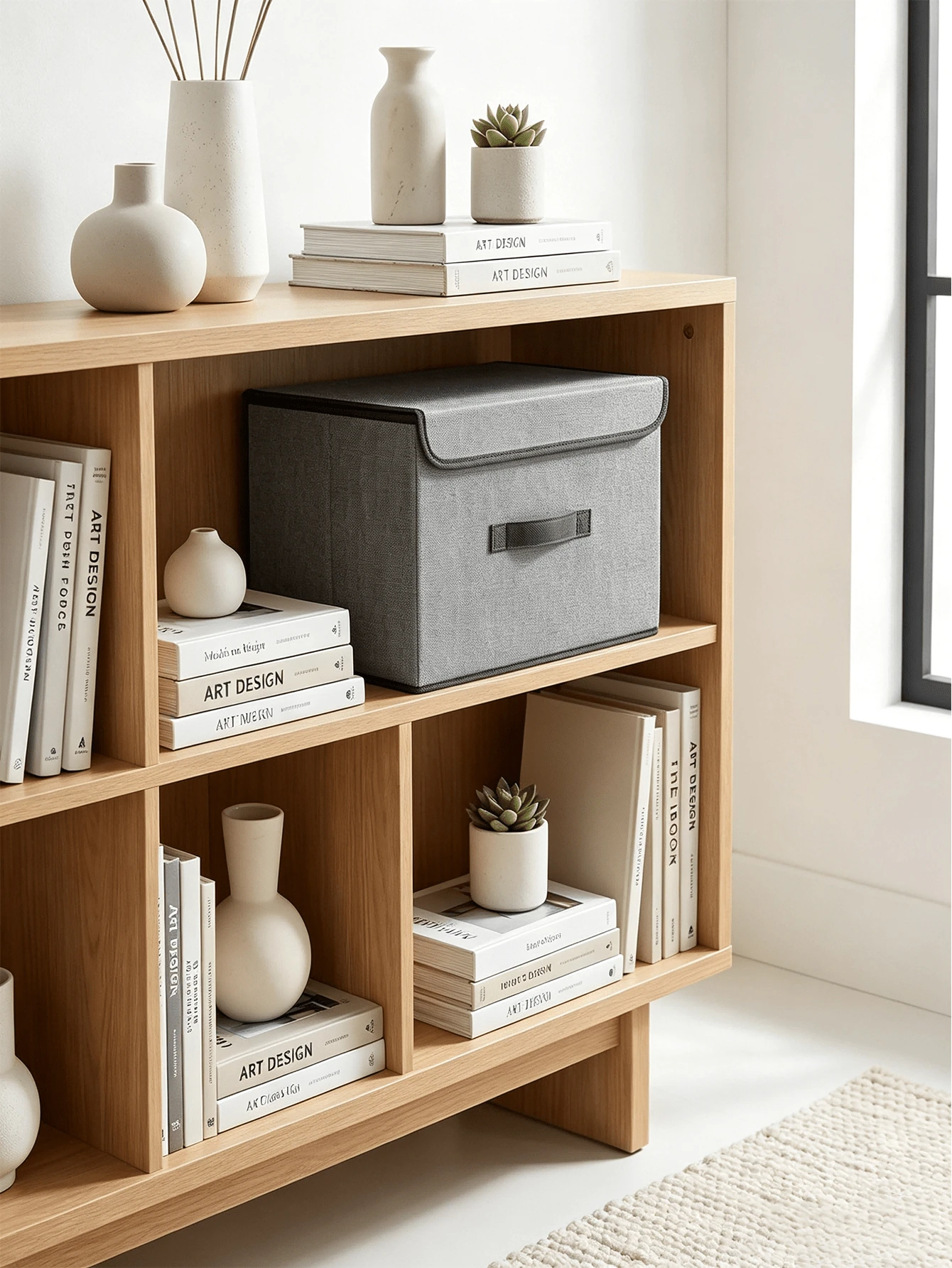 1pc Washable Linen Fabric Foldable CD Storage Box, Dust-Proof Lid Design, Large Capacity, Multi-Functional Storage Organizer, Suitable For Disc Storage, Home Clutter Storage, Household Storage - Light Grey - View 1