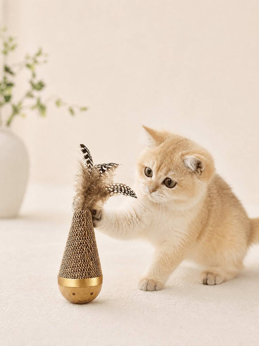 Mainan Kucing Bergulir, Mainan Kucing Interaktif yang Menyenangkan, Bola Puzzle Tahan Gigitan, Cocok untuk Kucing Kesepian untuk Meredakan Kesepian, Kecemasan, dan Perilaku Merusak - MultiWarna - View 1