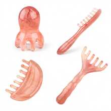 Amber 4pcs Scalp & Body Massage Tool Set - Multicolor - View 6