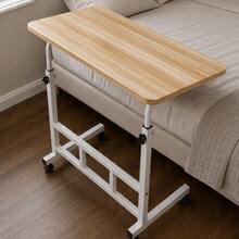 Height-Adjustable Rolling Desk, Laptop And Computer Table, Bed And Sofa Side Table, 60 X 40 Cm - Mustard Yellow - View 4