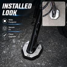 1pc Motorcycle Accessory Modified Side Stand Footrest Enlarged Base Anti-Slip Anti-Fall Auxiliary Foot Support Pad Universal For Scooters - A - View 5