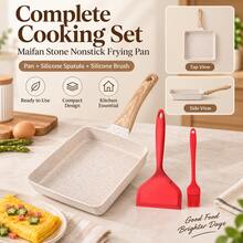 Wajan Pancake Anti Lengket dengan Gagang yang Dapat Dilepas, Alat Masak Serbaguna untuk Sarapan, Telur, dan Pancake di Dapur - View 12