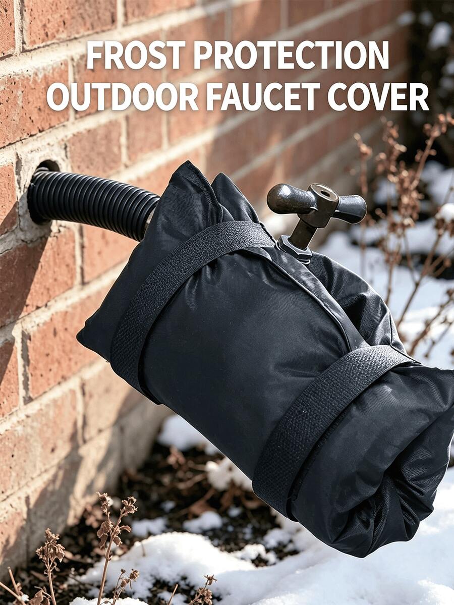 3pcs/2pcs/1pc Thickened Faucet Anti-Freeze Insulation Cover, Outdoor Water Pipe Anti-Freeze & Dust Cover, Prevent Faucet Freezing, Winter Insulation Tool, Reusable, Easy To Remove, Suitable For Home, Garden, Kitchen And Various Outdoor Scenes - A - View 1