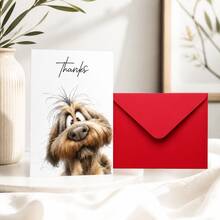 10 Sets Watercolor Fantasy Tired Dog Thank You Cards (10 Cards + 10 Envelopes) With Envelopes, Perfect Whimsical Thank You Cards Bulk For All Occasions, Wedding, Birthday Party, Mother's Day - A - View 4