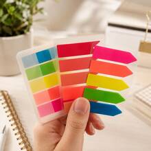 900pcs Colorful Sticky Note Index Tab Set, Writable Arrow Page Markers, Bookmark Labels, Portable Storage Box, Student Reading Notes Office Supplies - one-size - View 6