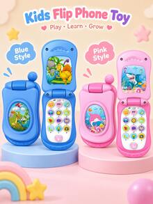 Children's Flip Phone Toy, CPC Multi-Function Early Education Toy, Built-In Nursery Rhymes And Simulated Calls, Animal Sound Sensory Development Toy, Suitable For Toddlers 12 Months And Above Boys And Girls - Add to Cart (priority Shipping) - View 24