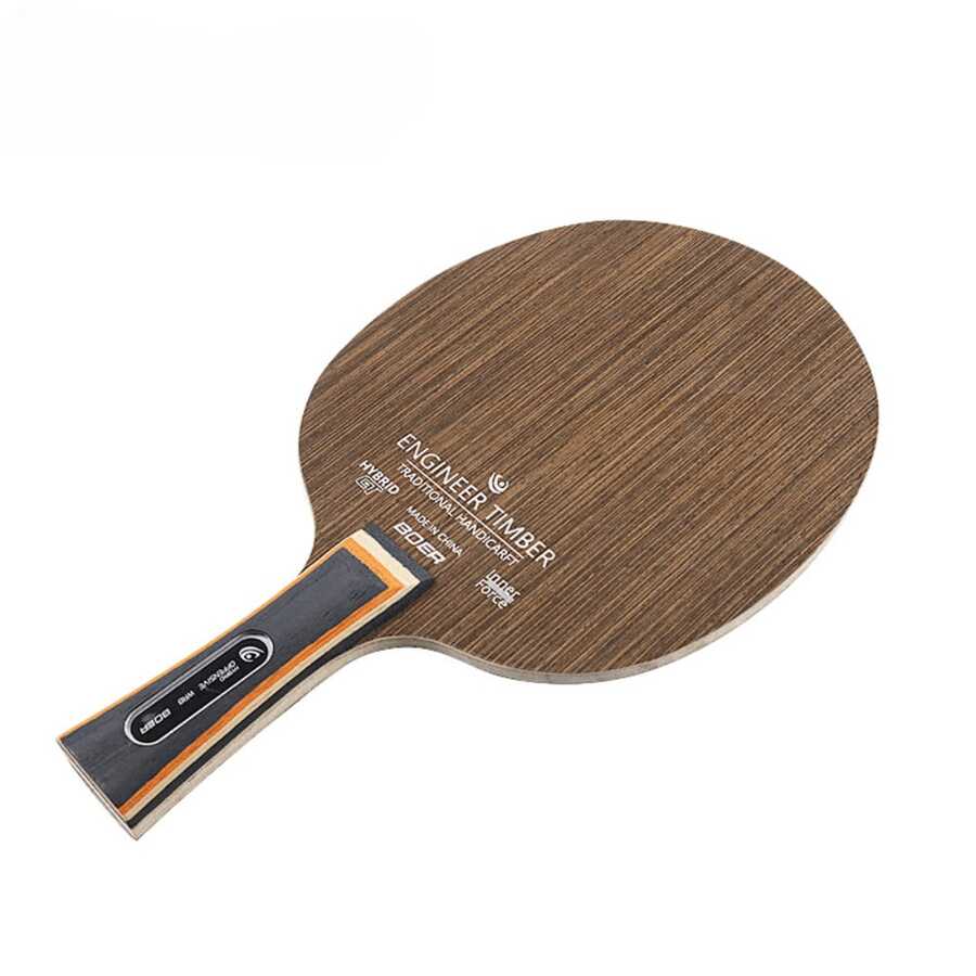 Table Tennis Paddle Blade - Long Handle, High-Quality Paddle, Enhances Control And Spin Performance, Practical Table Tennis Paddle | Elegant Wooden Handle | Smooth Polished Paddle Surface - Brown - View 1