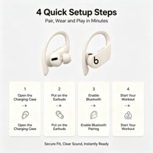 Beats Powerbeats Pro Wireless Earbuds Active Noise Cancelling 45 Hours Long Battery Life Fast Fuel Quick Charge USB-C Wireless Charging Sports Bluetooth Headphones Suitable For Running Fitness IPhone Android - View 3