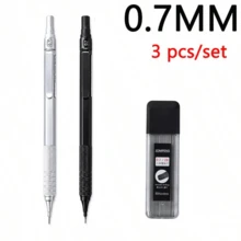 3pcs/Set Mechanical Pencil Set 0.5mm/0.7mm | Professional Drafting Pencil Kit For Writing, Drawing, Sketching | Smooth Writing & Break-Resistant Design,Durable, Office & School Use - Multiple Styles - View 3